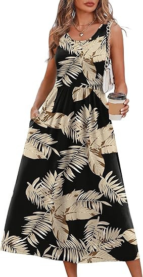 Robe longue décontractée sans manches pour femme – Image 10