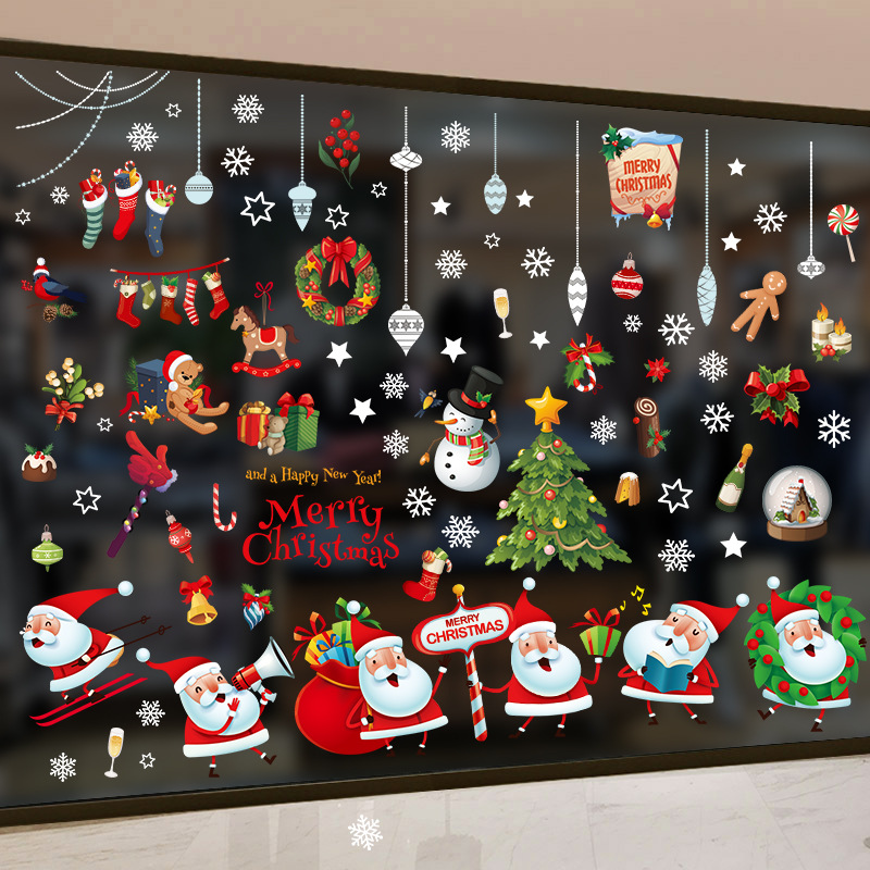 Décorations de Noël, autocollants.