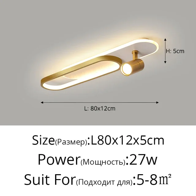 Plafonnier LED minimaliste longue bande salle à manger rail projecteurs chambre Hall couloir lampes pour l'éclairage du hall – Image 17