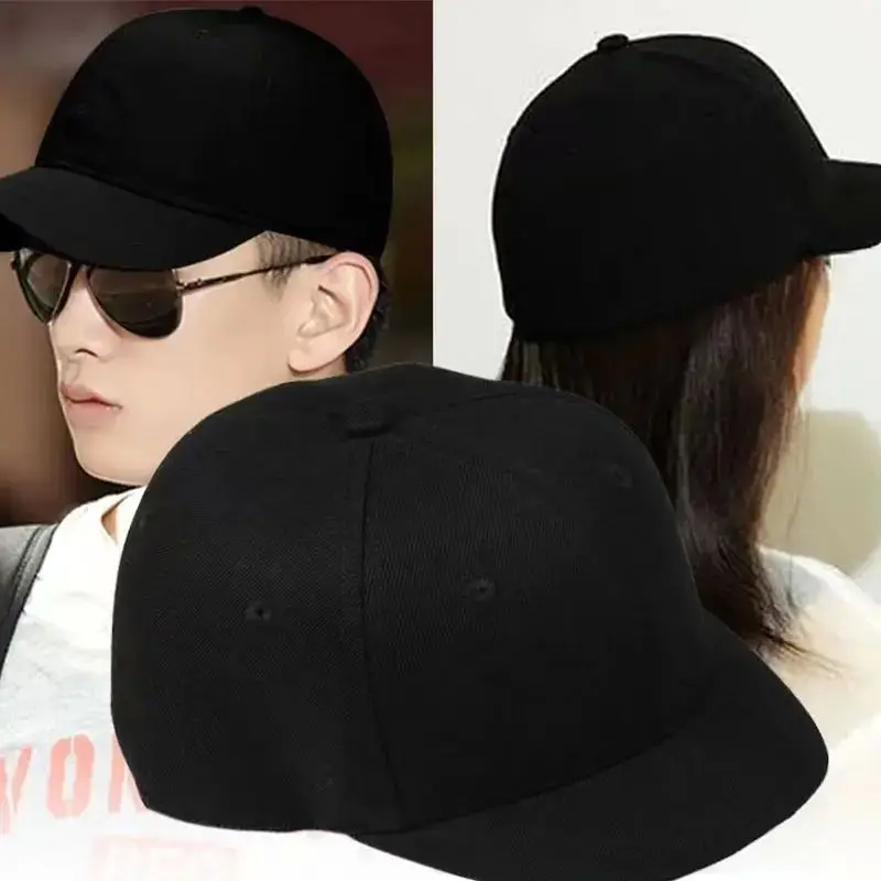 Chapeau de couleur unie pour femme, petit visage, noir, décontracté et polyvalent, casquette de Baseball, pare-soleil, protection solaire, printemps et été – Image 4