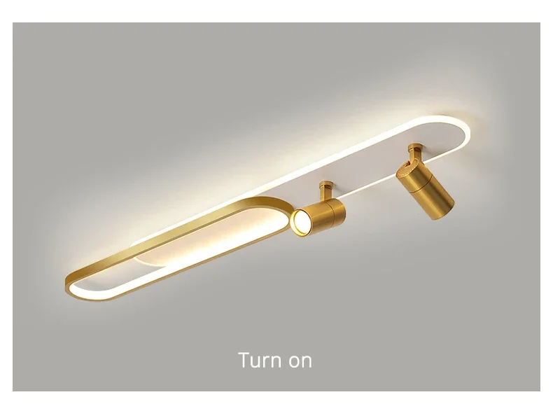Plafonnier LED minimaliste longue bande salle à manger rail projecteurs chambre Hall couloir lampes pour l'éclairage du hall – Image 24