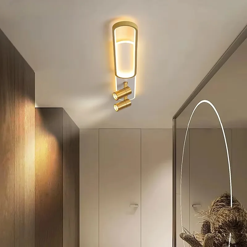 Plafonnier LED minimaliste longue bande salle à manger rail projecteurs chambre Hall couloir lampes pour l'éclairage du hall – Image 2