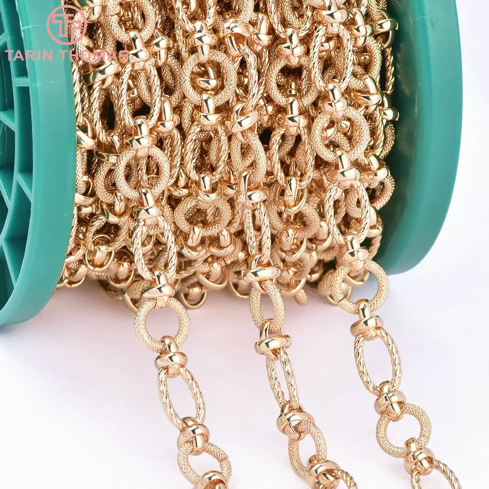 (8436) Chaînes de collier et de bracelet en laiton couleur or 24K, 50CM, 11.5x2MM, 8.5x14MM, accessoires de qualité pour la fabrication de bijoux DIY – Image 9