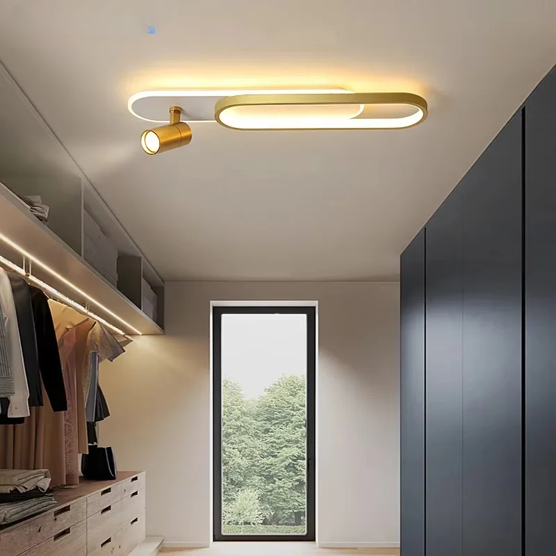 Plafonnier LED minimaliste longue bande salle à manger rail projecteurs chambre Hall couloir lampes pour l'éclairage du hall – Image 3