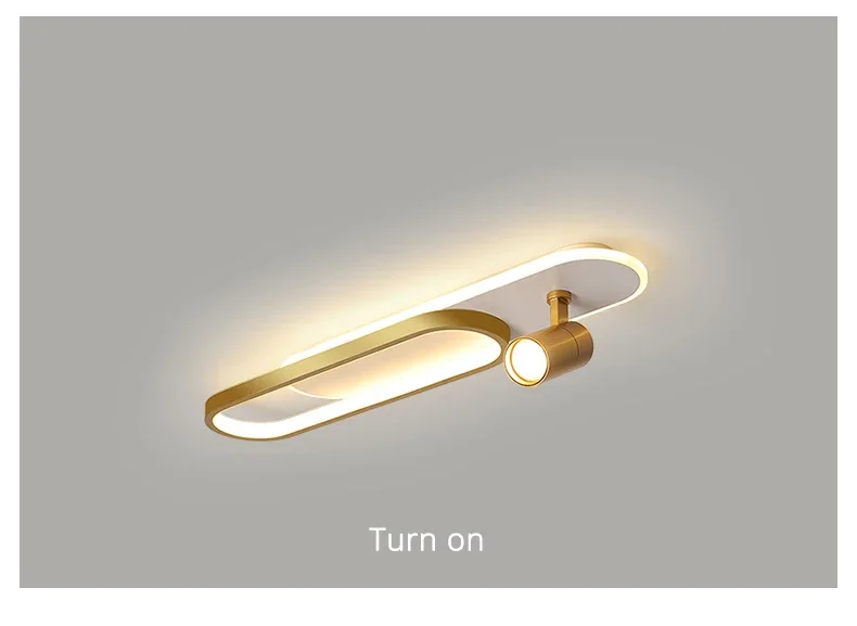 Plafonnier LED minimaliste longue bande salle à manger rail projecteurs chambre Hall couloir lampes pour l'éclairage du hall – Image 27