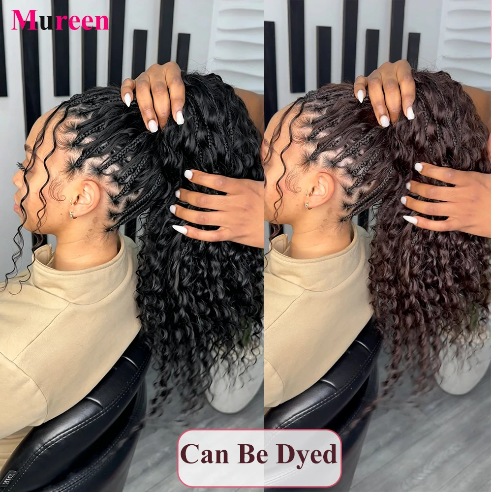 Extensions de cheveux humains 100% naturels Mureen Water Wave Miracle Knots Crochet, pré-séparées, sans nœuds, effet plume, pour tresses. – Image 5