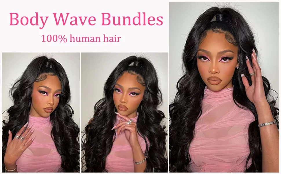 Mèches de cheveux humains ondulés couleur ombrée avec closure, 100% cheveux vierges non traités, couleur 1b/27, extensions de cheveux humains. – Image 31