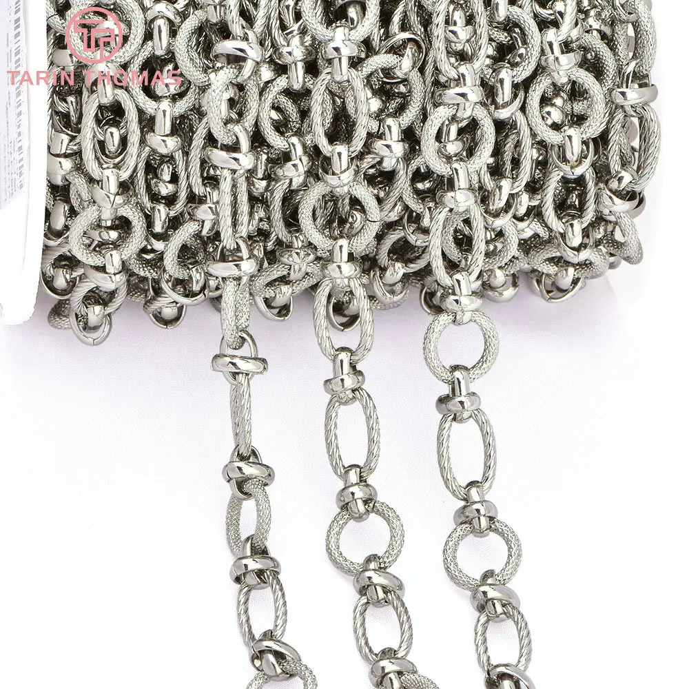 (8436) Chaînes de collier et de bracelet en laiton couleur or 24K, 50CM, 11.5x2MM, 8.5x14MM, accessoires de qualité pour la fabrication de bijoux DIY – Image 6
