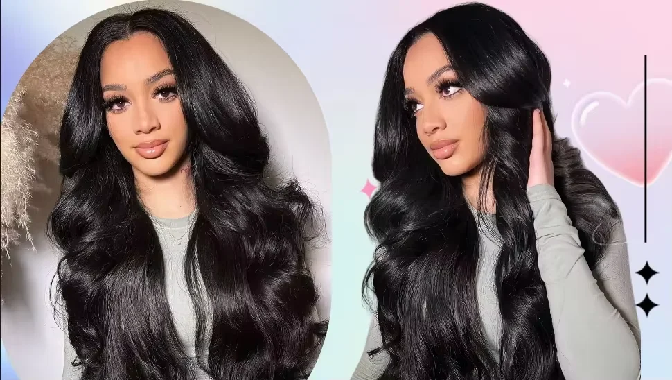 Mèches de cheveux humains ondulés couleur ombrée avec closure, 100% cheveux vierges non traités, couleur 1b/27, extensions de cheveux humains. – Image 32