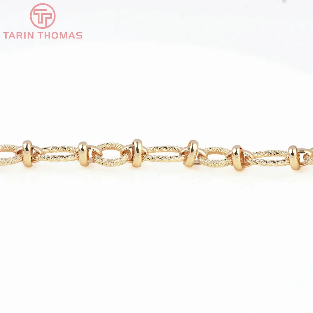 (8436) Chaînes de collier et de bracelet en laiton couleur or 24K, 50CM, 11.5x2MM, 8.5x14MM, accessoires de qualité pour la fabrication de bijoux DIY – Image 3