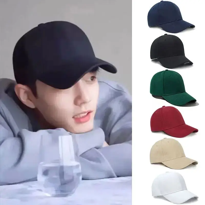 Chapeau de couleur unie pour femme, petit visage, noir, décontracté et polyvalent, casquette de Baseball, pare-soleil, protection solaire, printemps et été