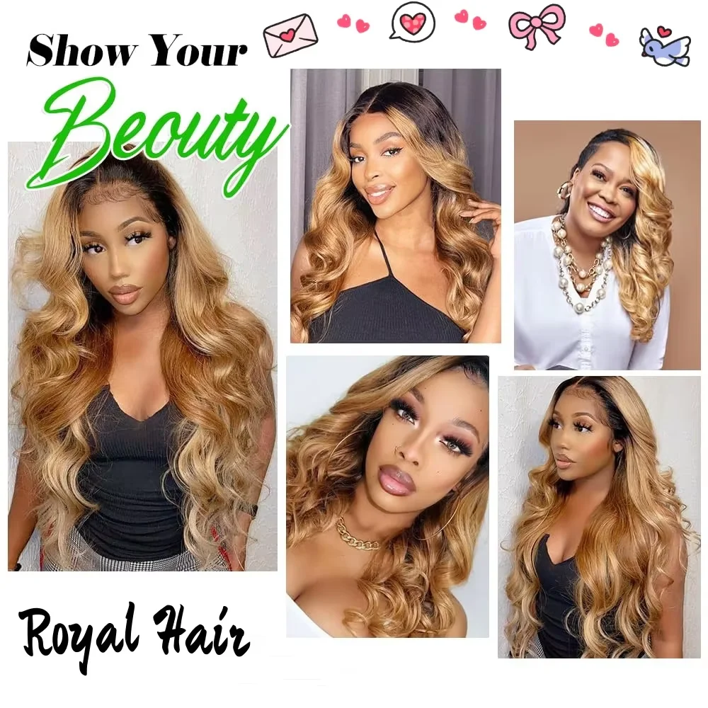 Mèches de cheveux humains ondulés couleur ombrée avec closure, 100% cheveux vierges non traités, couleur 1b/27, extensions de cheveux humains. – Image 17