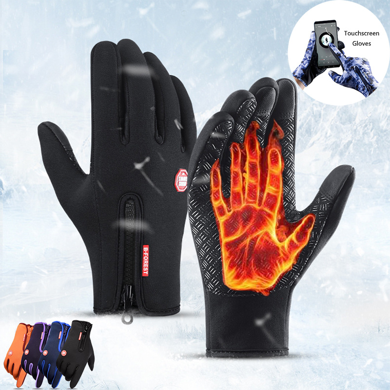 Gants d'hiver écran tactile pour moto, antidérapants, étanches
