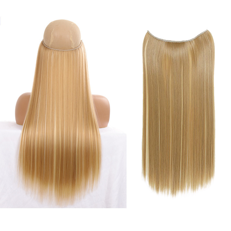 Extensions de cheveux à ligne de poisson, perruque à mèches, sans couture
