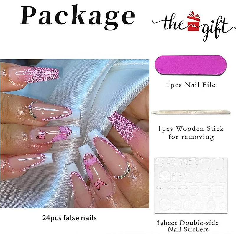 24 PCS Poudre à paillettes pour nail art papillon – Image 7