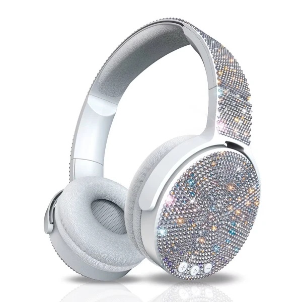 Casque Bluetooth sans fil / filaire Bling : design réglable