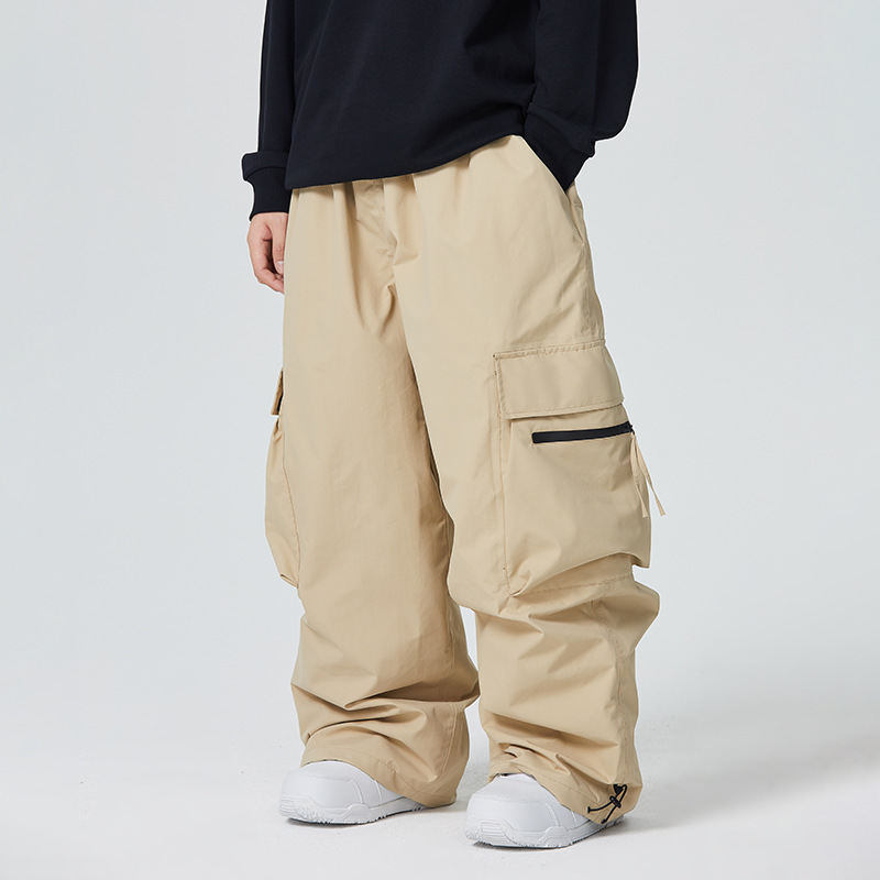Pantalon de ski pour homme imperméable, ample et résistant à l'abrasion, destiné au ski alpin