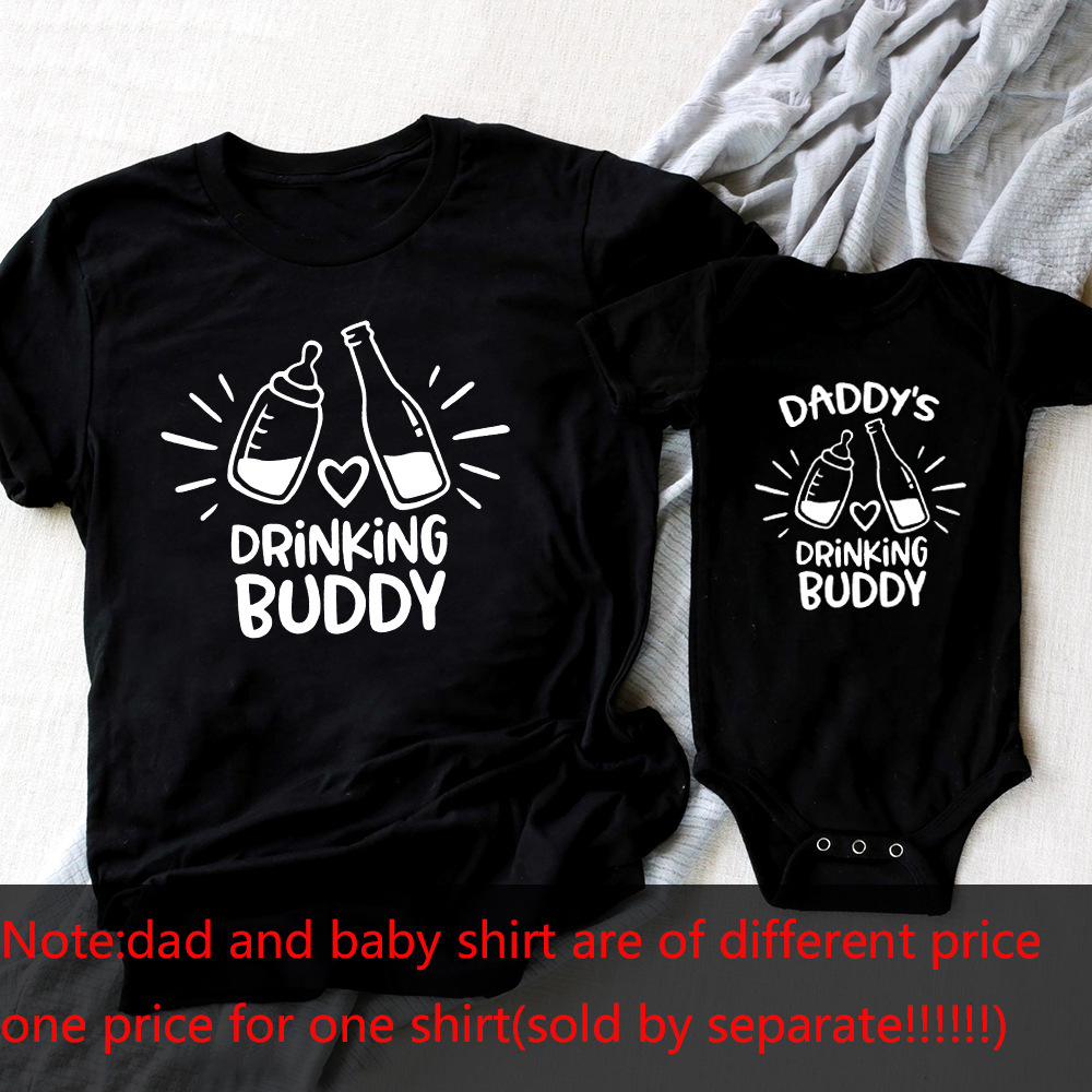 T-shirt mignon et drôle pour père et fils – Haut parent-enfant à manches courtes