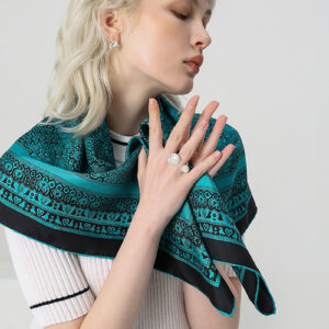 Silk twill scarf 90 cm silk scarf