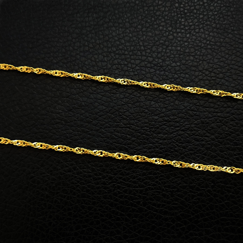 Collier initiale hexagonal A à Z – couleur or – Image 9