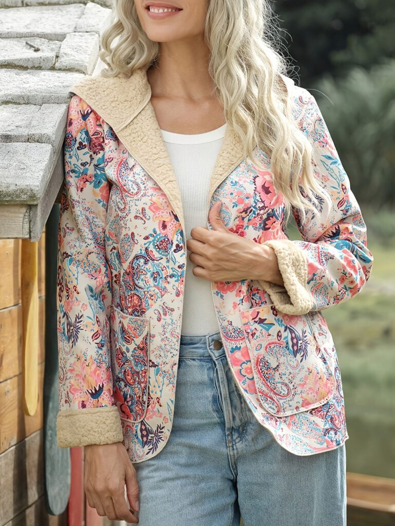 2026 : Nouvelle veste à capuche décontractée et artistique pour femme, imprimée, collection automne-hiver, en vente sur Amazon, destinée aux marchés européens et américains, en provenance directe de l'usine