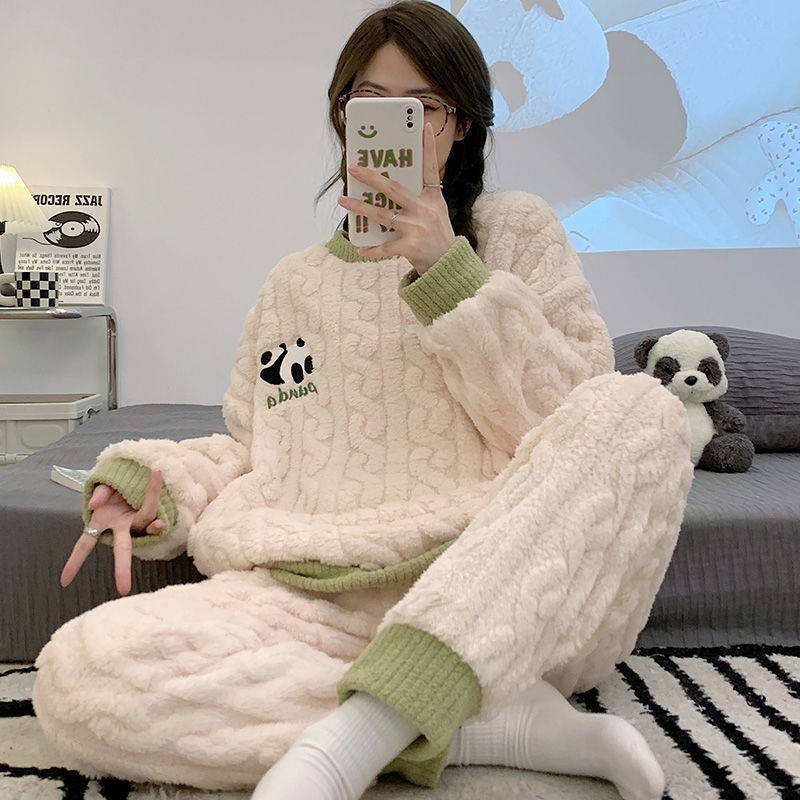 Pyjama polaire tout doux femme – ensemble peluche chaud pour l'hiver – Image 5