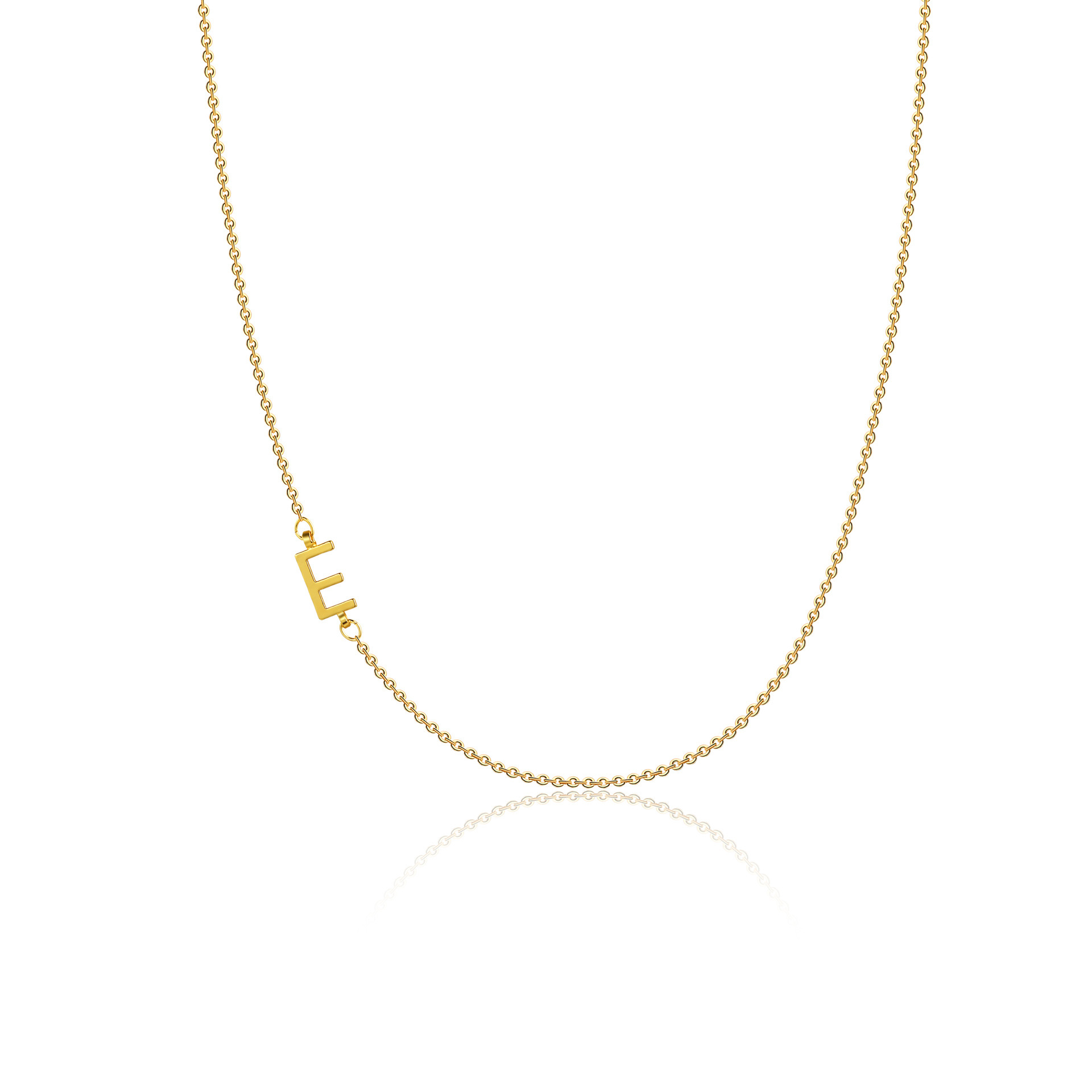 Collier initiale A à Z – métal couleur or, chaîne fine – Image 7