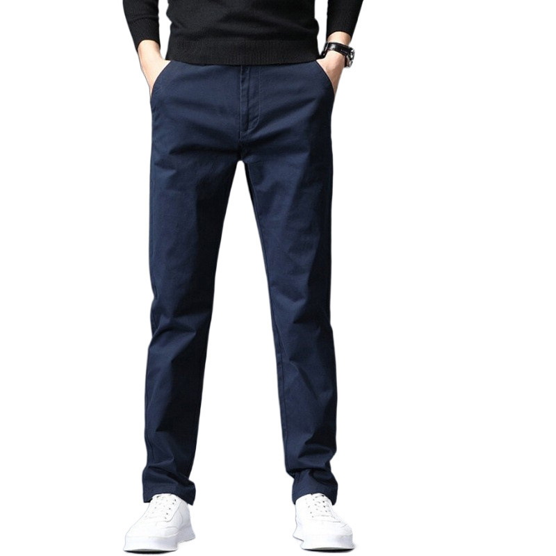 Pantalon décontracté pour homme, coupe droite et ample, en tissu extensible – Image 5
